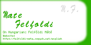 mate felfoldi business card
